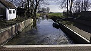 Het haventje van Saaksum aan de opvaart naar het Oldehoofsch kanaal