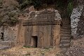 Etruscan rock-cut tomb in Blera, Italy
