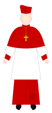 Generic depiction of a cardinal's choir dress