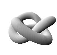 A Trefoil knot, drawn by Euler