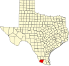 State map highlighting Starr County