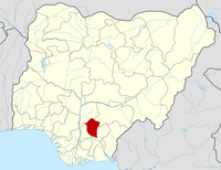 Location of Enugu State in Nigeria