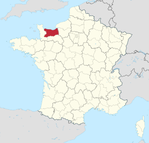 Kart over Calvados