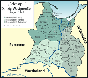 Рейхсгау Данциг-Западная Пруссия в 1943 году