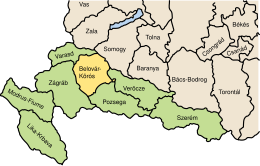 Comitato di Belovár-Kőrös – Localizzazione