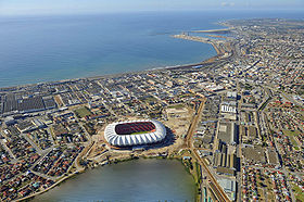 Pogled na Port Elizabeth i stadion Nelson Mandela Bay