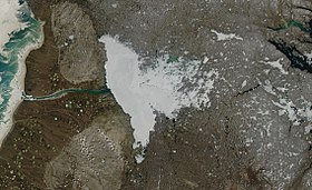 Спутниковый снимок озера Неттиллинг. 10 декабря 2013 года.