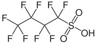 Struktur von Perfluorbutansulfonsäure