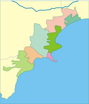 Южное на карте
