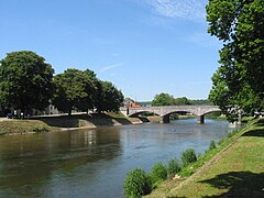 L'Ourthe au pont de Hamoir.