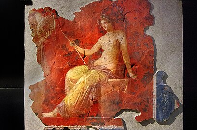 Dioniso da un affresco del soffitto della sala del triclinio dalla Domus nelle Terme di Caracalla (Roma)