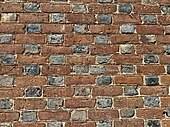 Flemish bond brickwork on the house