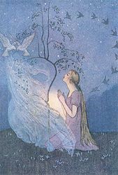 "Rustle and shake yourself, dear tree. And silver and gold throw down to me," for Cinderella, 1920[4]