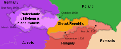 Tjeckoslovakiens delning 1938-1939.