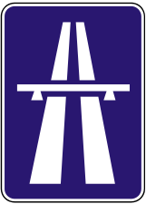 Old sign for motorways