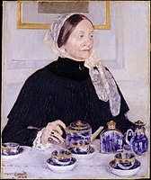 Gospa ob čajni mizi (1883-1885), Metropolitan Museum of Art
