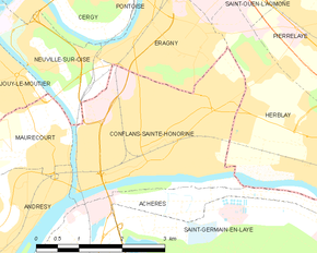Poziția localității Conflans-Sainte-Honorine