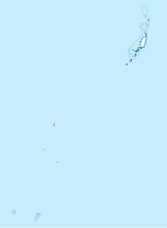 Mapa konturowa Palau, u góry po prawej znajduje się punkt z opisem „Babeldaob”