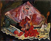 Natură Moartă cu Pisică de Mare; de Chaim Soutine; circa 1924; ulei pe pânză; 81,3 × 100 cm.; Muzeul Metropolitan de Artă (New York City)