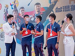 Deng Yu-chen mit der taiwanischen Olympiaauswahl (2021)