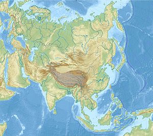 Kaspijsko jezero na zemljovidu Azije