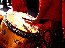 中国の獅子舞の太鼓