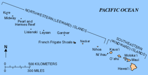 ハワイ諸島の地図