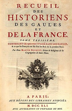 Image illustrative de l’article Recueil des historiens des Gaules et de la France