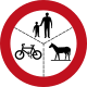 Interdiction des piétons, des cyclistes, des véhicules agricoles et des animaux