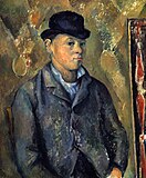 Portread Mab Paul Cézanne Pastel 1888–1890 Yr Oriel Gelf Genedlaethol, Washington, D.C.