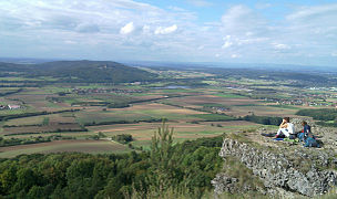 Blick vom Staffelberg in Richtung Coburg