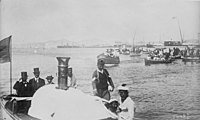 The arrival of Venizelos to Athens, June 1917, after the departure of Constantine.