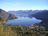 St. Gilgen und Wolfgangsee (Blick vom Plombergstein ostwärts)