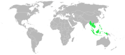 Location of the Association of Southeast Asian Nations