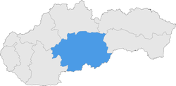 Poloha kraja Banská Bystrica na Slovensku (klikacia mapa)
