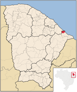 Localização de Fortim no Ceará