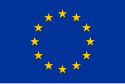 Lá cờ gồm 12 ngôi sao vàng trên nền xanh dương.
