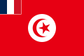 Bandera utilizada por algunas unidades militares basadas en el protectorado francés de Túnez