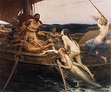 Ulises y las Sirenas (1909), de Herbert James Draper, Ferens Art Gallery, Kingston upon Hull.
