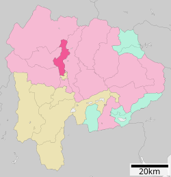 Location of Kai in Yamanashi Prefecture