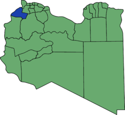 استان نالوت در نقشه سابق لیبی