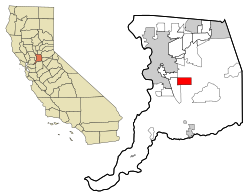 Location in Sacramento County and the state of California