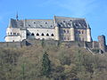 Zamek Vianden, widok z miasta