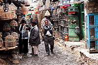 카불의 조류 시장