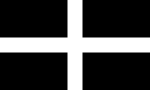 bandera de San Piran de Cornwall
