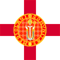 State flag ( Vexillum publicum ) of the Golden Ambrosian Republic (1447-1450)