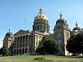 Image 42The Iowa State Capitol in Des Moines, completed in 1886, is the only state capitol in the United States to feature five domes, a central golden dome surrounded by four smaller ones. It houses the Iowa General Assembly, comprising the Iowa House of Representatives and Iowa Senate. (from Iowa)