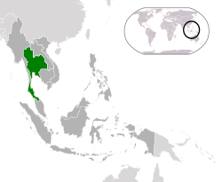  थाइलैंड के लोकेशन (green) ASEAN (dark grey) में  –  [संकेत]