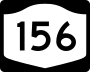 New York State Route 156 marker