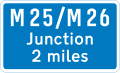 Junction ahead with another motorway